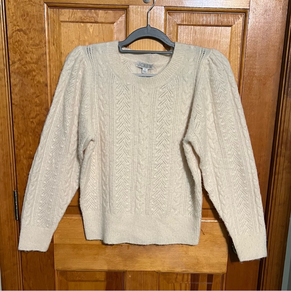 J Crew Cable Knit Sweater MEDIUM